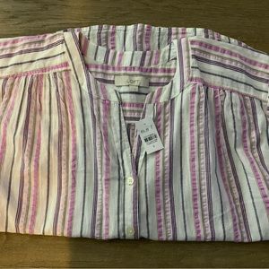 New Lower Price! NWT Loft Stripe Textured Dolman Sleeve Blouse